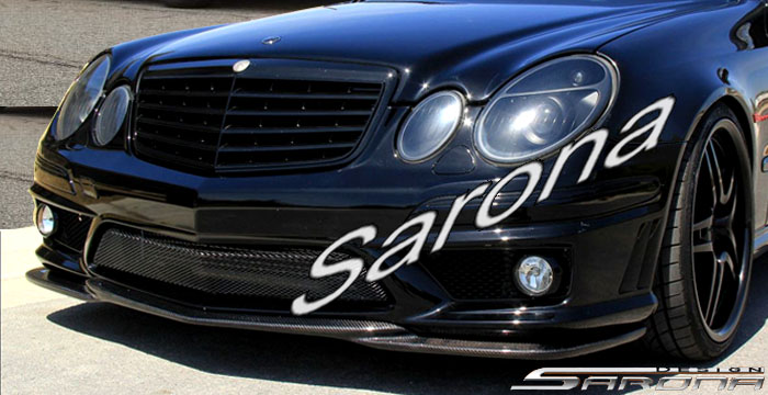 Custom Mercedes E Class  Sedan Front Add-on Lip (2007 - 2009) - $465.00 (Part #MB-032-FA)